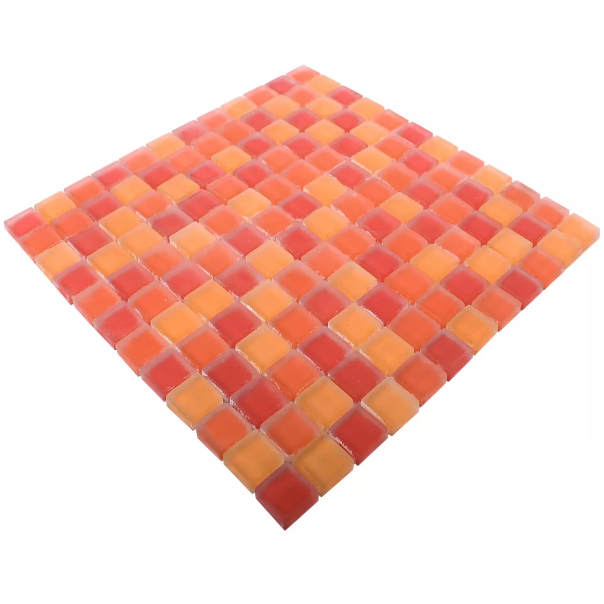 Mosaico De Vidro Azulejos Blossom Laranja Vermelha Mix Fosco