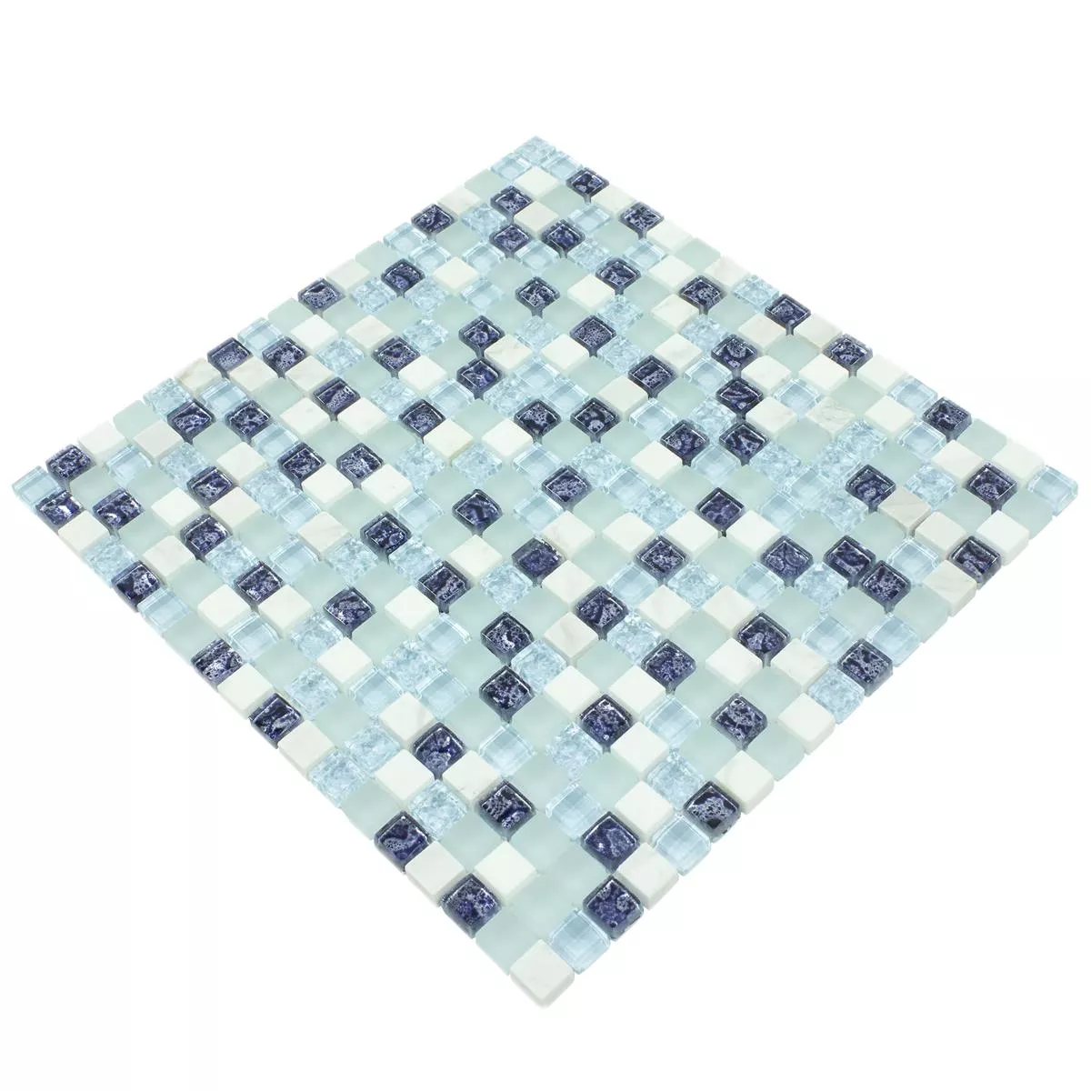 Mosaico De Vidro Azulejos Lexington Vidro Mistura de Materiais Azul