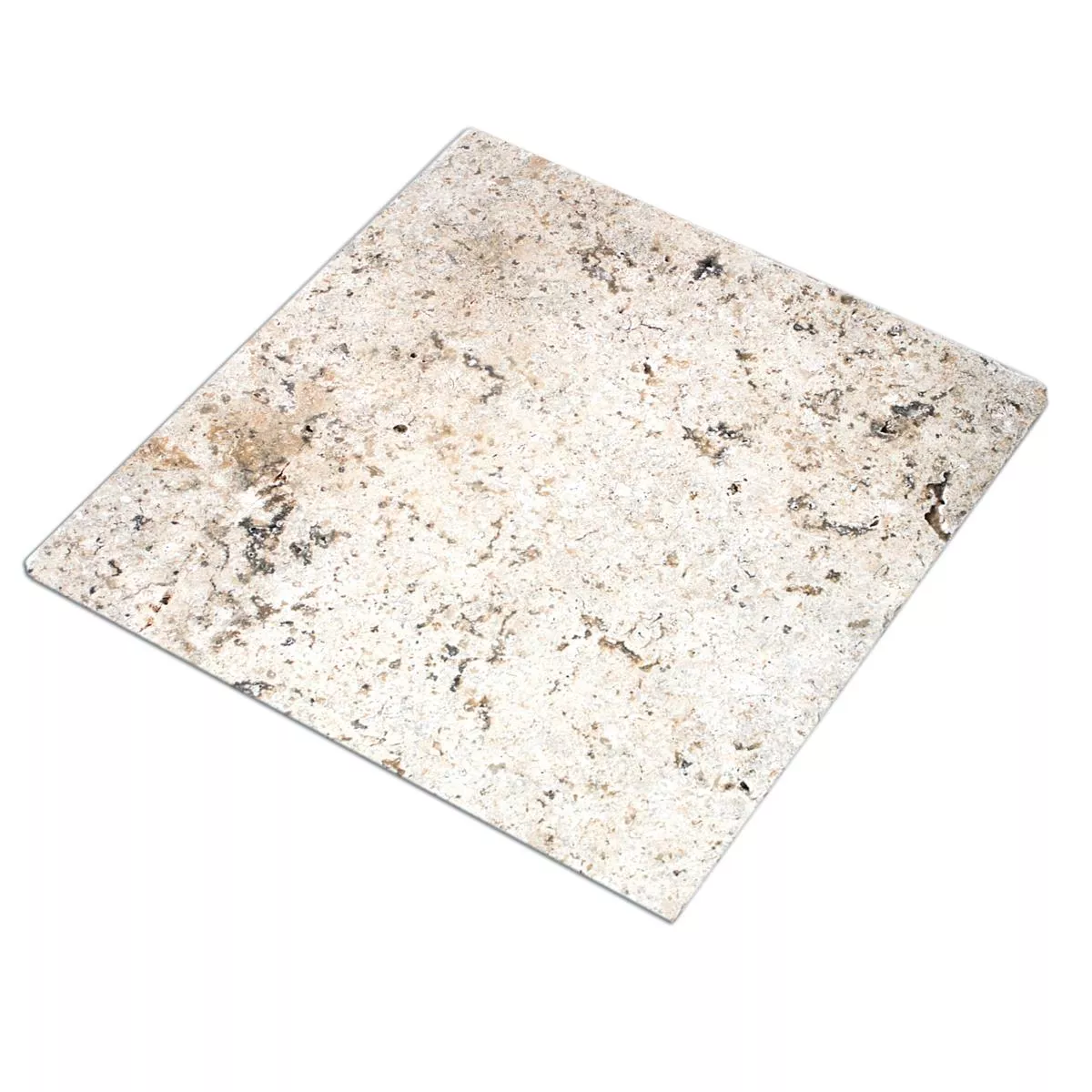 Ladrilhos De Pedra Natural Travertino Nestor Prata 30,5x30,5cm