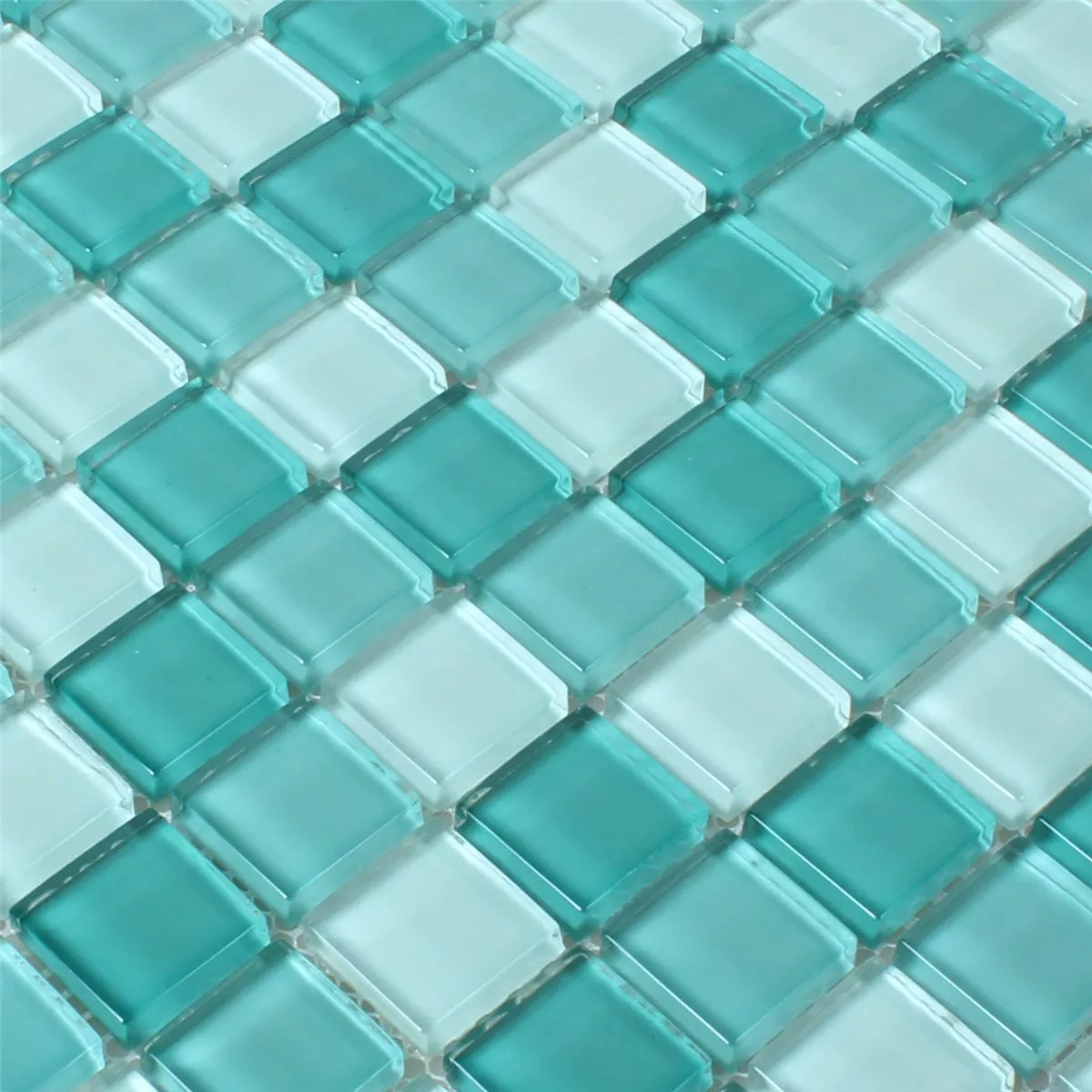 Mosaico De Vidro Azulejos Verde Mix 25x25x8mm