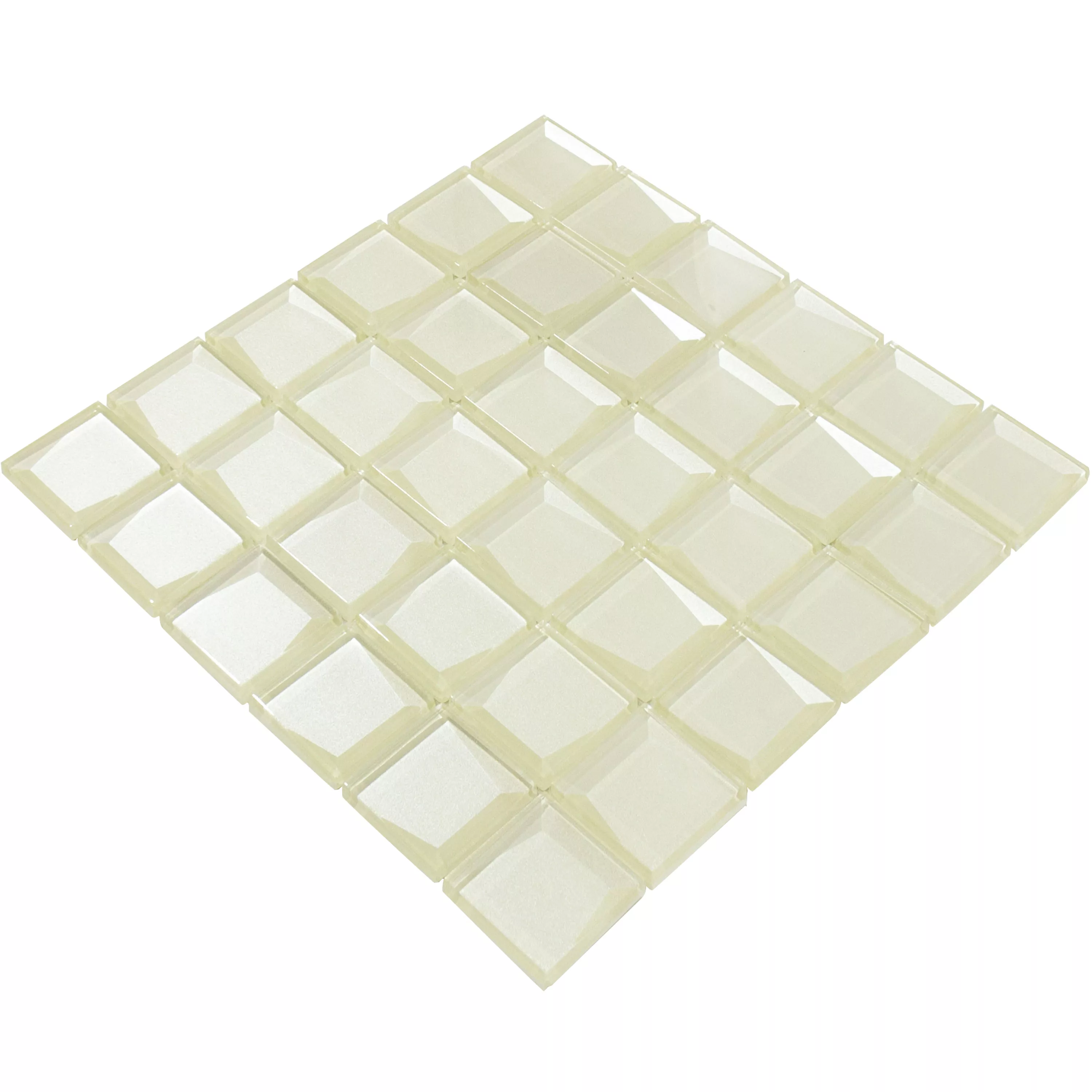 Padrão de Mosaico De Vidro Azulejos Venedig 3D Creme