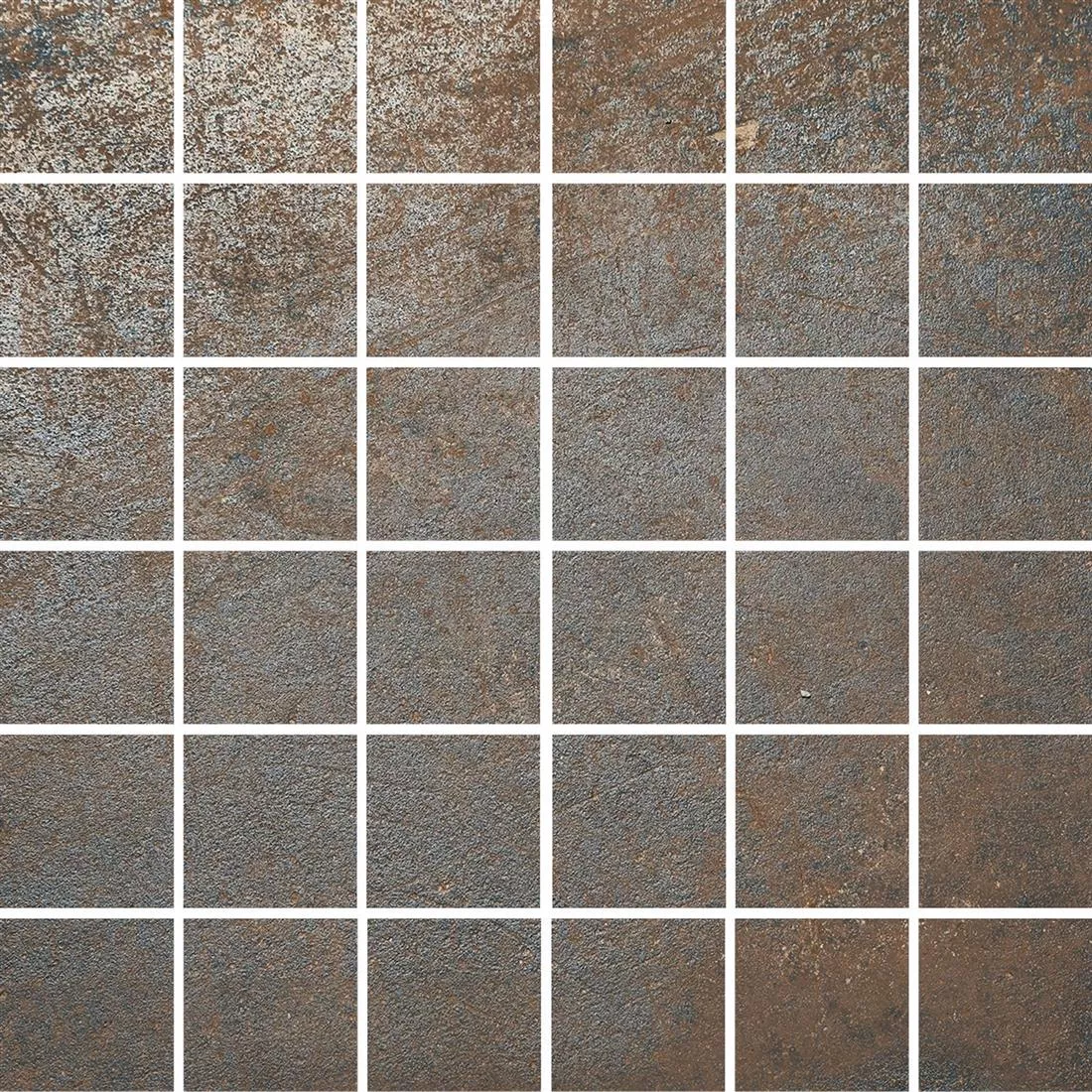 Azulejo Mosaico Sierra Aparência de Metal Rust R10/B Azulejo Mosaico Sierra Aparência de Metal Rust R10/B
