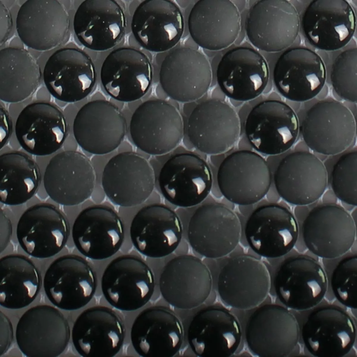 Padrão de Mosaico De Vidro Azulejos Bonbon Em Volta Eco Preto