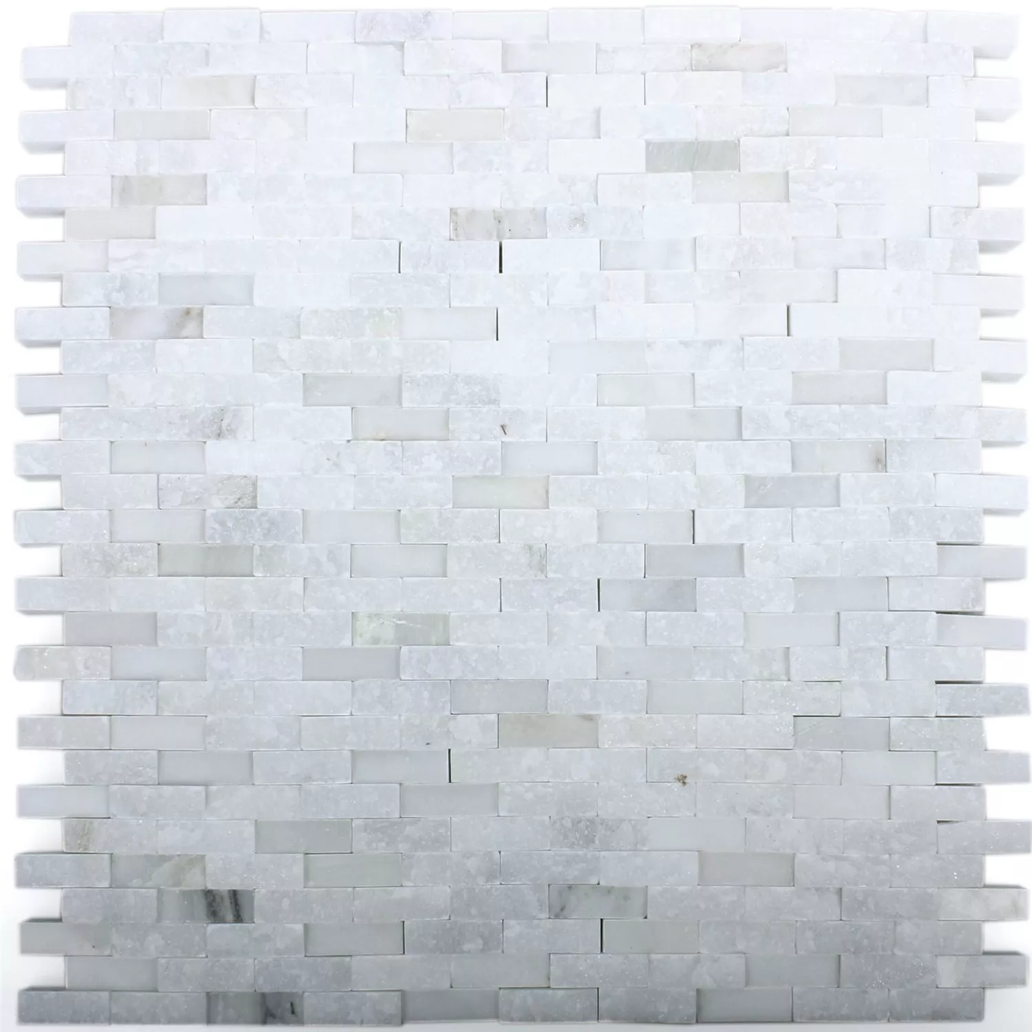 Padrão de Azulejo Mosaico Mármore Sirocco Branco 3D