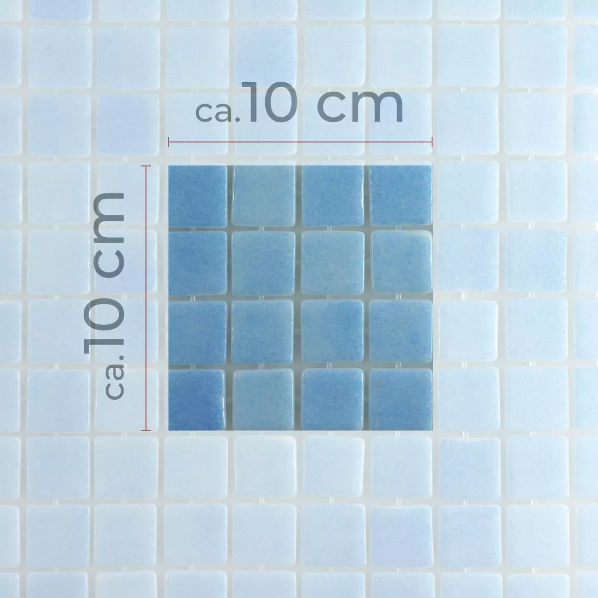 Padrão de Vidro Piscina Pool Mosaico Lagune R11C Azul Claro