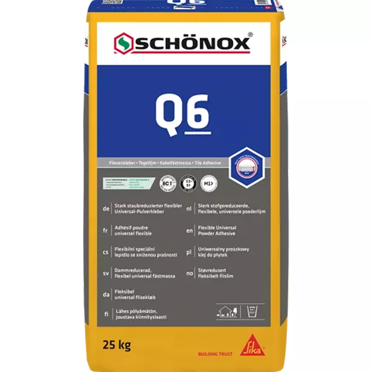 Adesivo para azulejos Schönox Q6 - adesivo universal (parede e piso) (25 kg)
