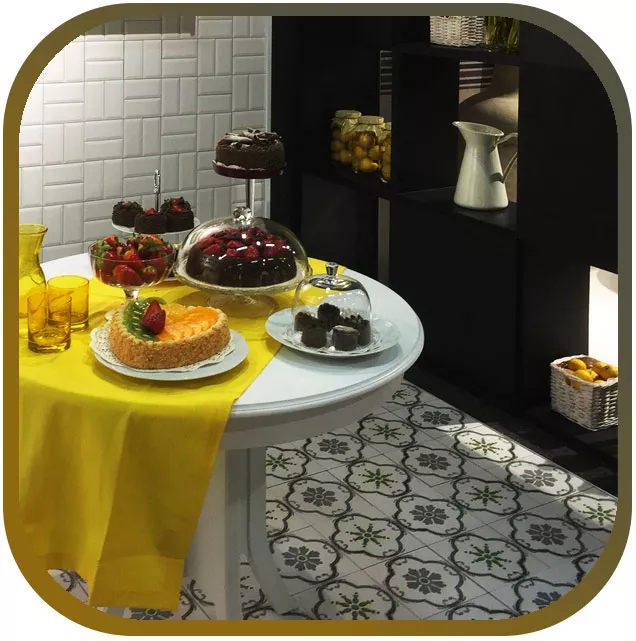 Azulejos com aspeto decorativo