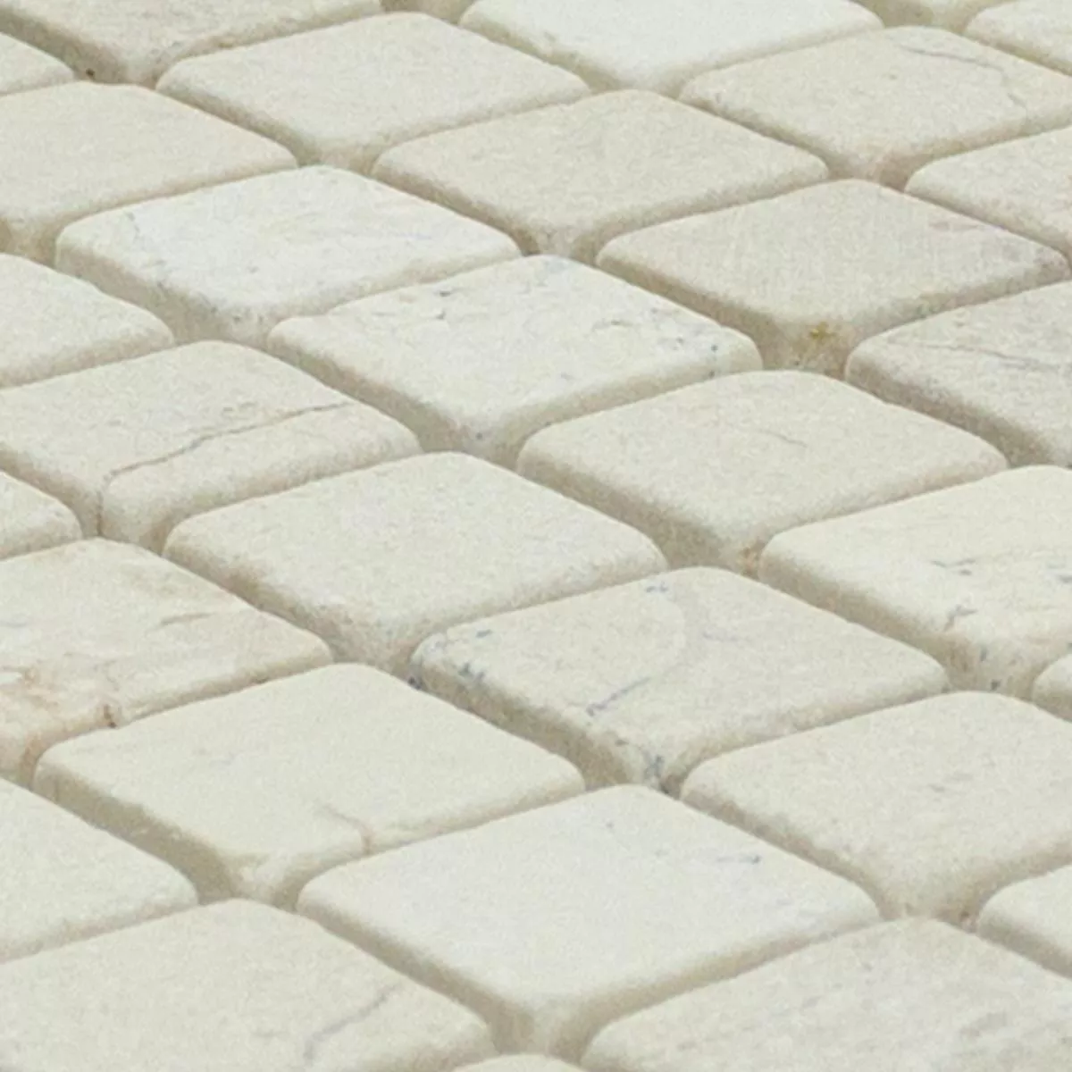 Mosaico De Pedra Natural Mármore Vito Bege Branco