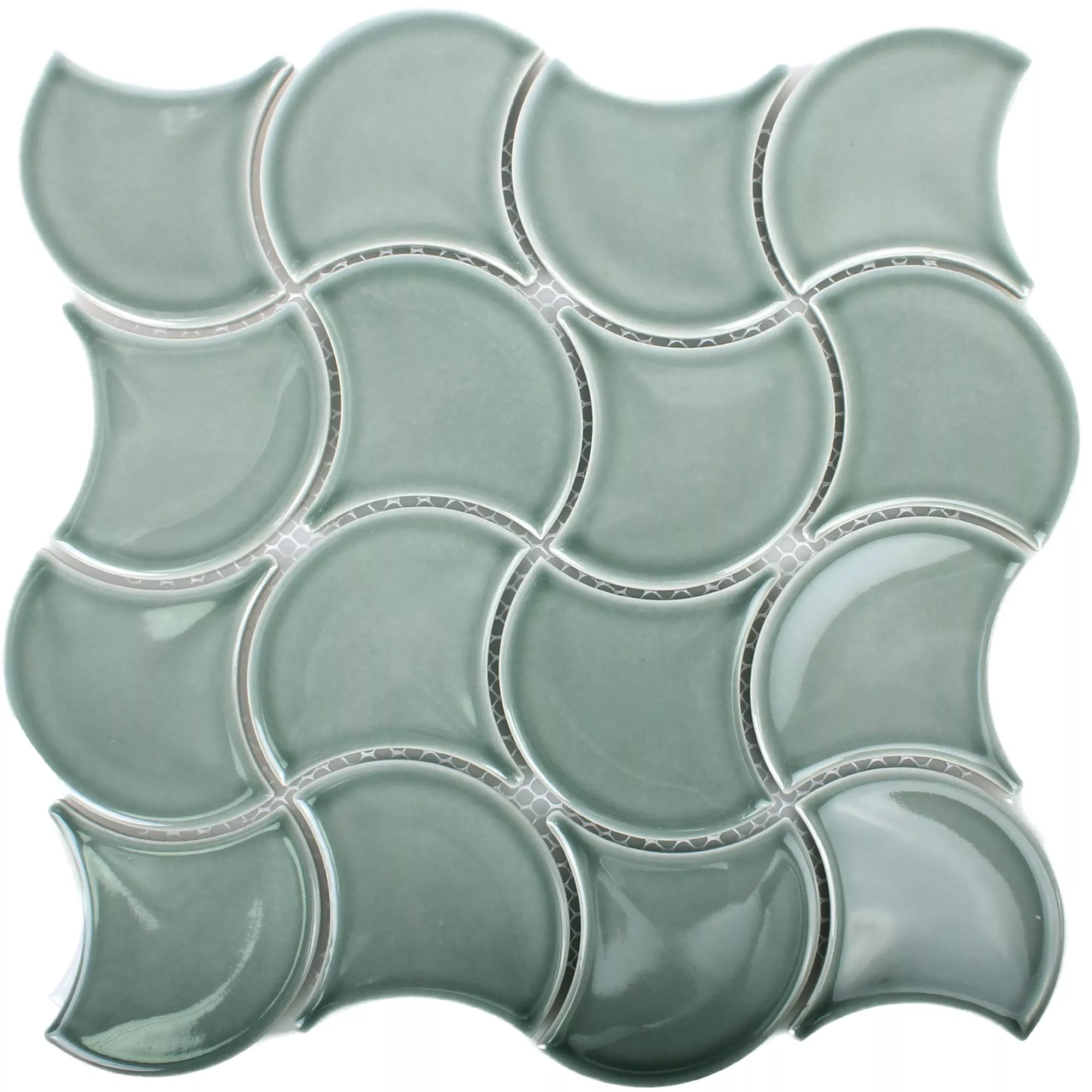 Padrão de Cerâmica Azulejo Mosaico Toledo Aceno Verde