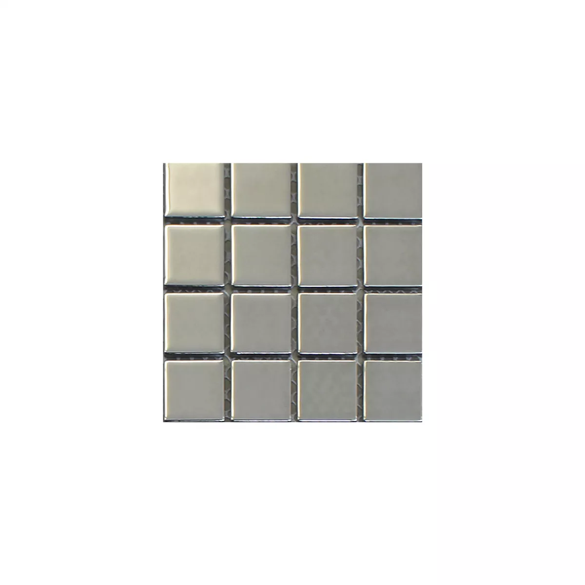 Padrão de Mosaico De Vidro Azulejos Prata Uni 25x25x4mm