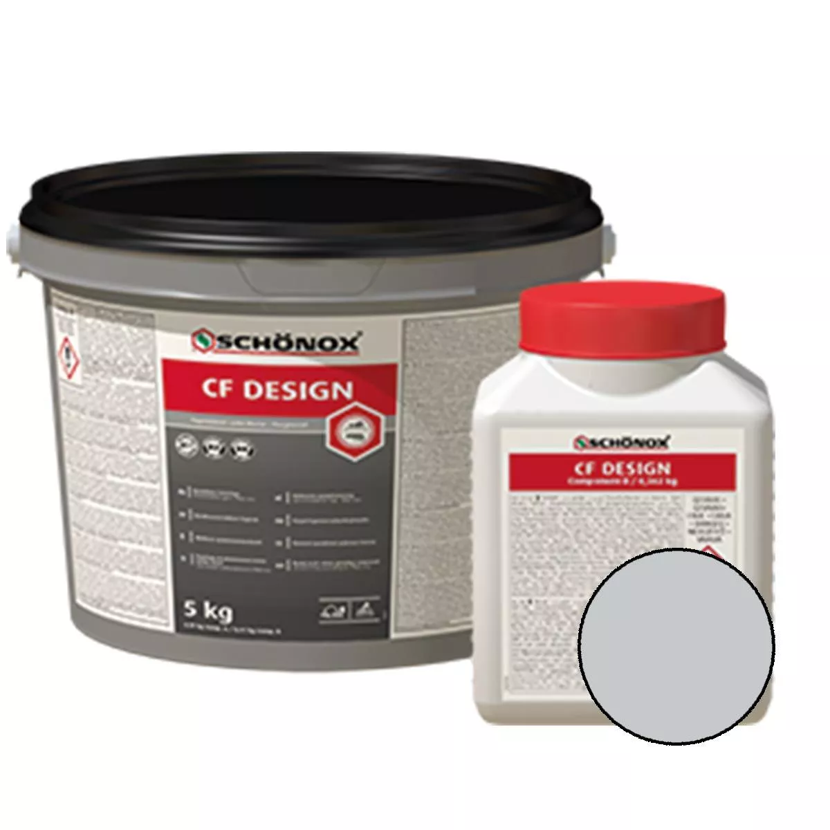 Argamassa Schönox CF Design Resina Epóxi Colorfuge Cinza Prata 2,5 kg Argamassa Schönox CF Design Resina Epóxi Colorfuge Cinza Prata 2,5 kg