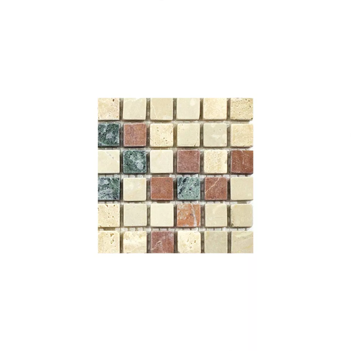 Padrão de Mármore Mosaico De Pedra Natural Azulejos Antebia Creme Bege Vermelho Verde