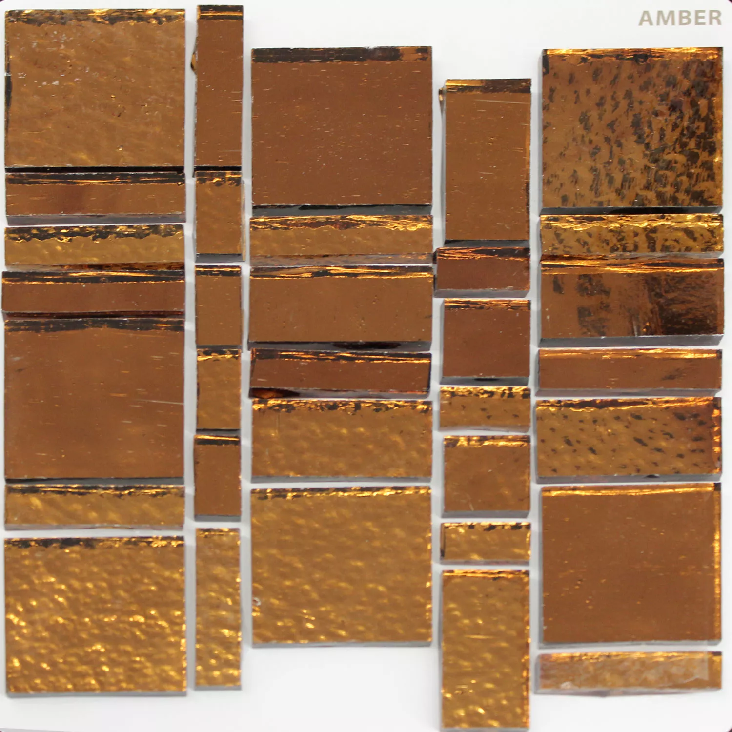 Ladrilhos De Vidro Trend Reciclando Mosaico Liberty Amber