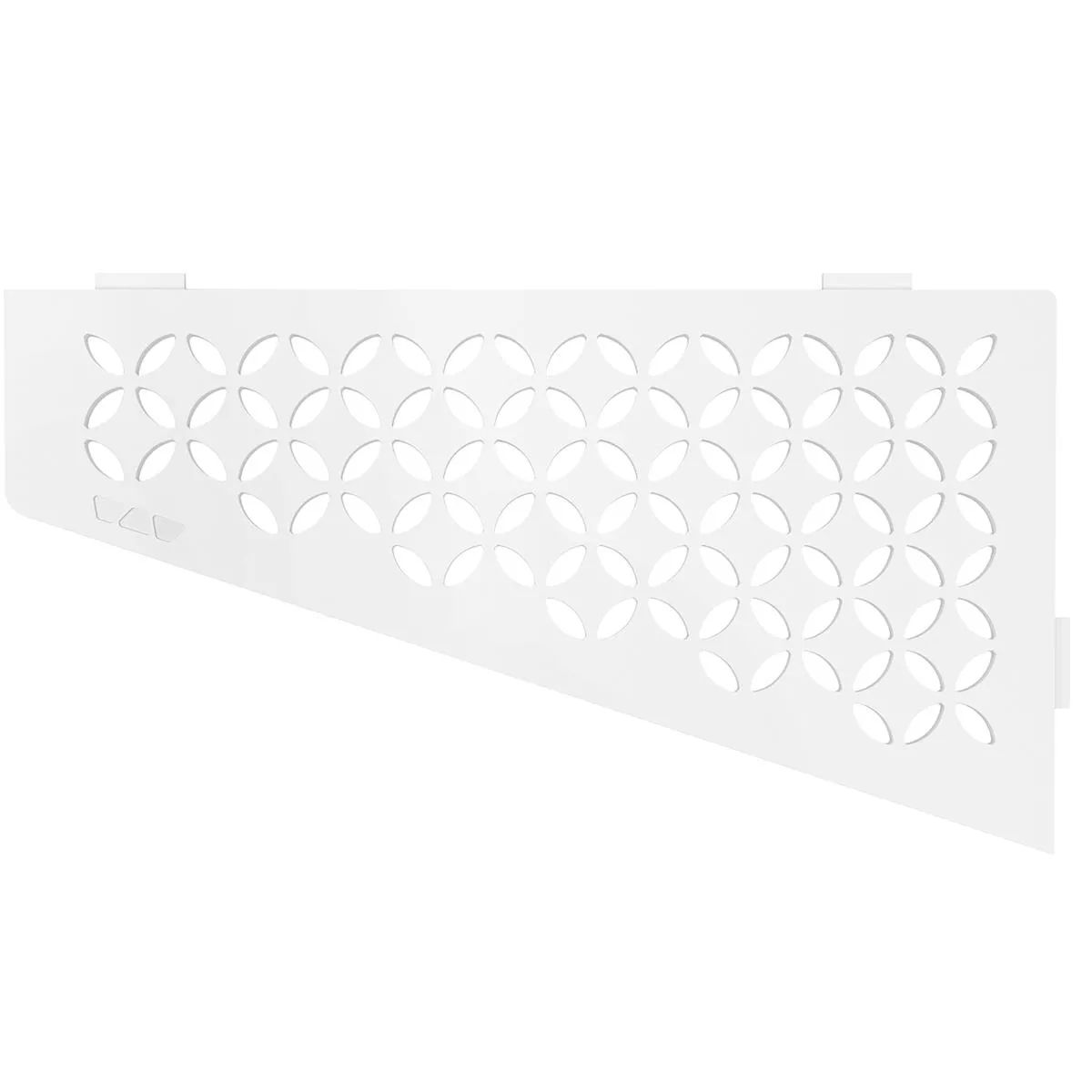 Prateleira de parede para chuveiro Schlüter quadrada 15,4x29,5cm floral branco