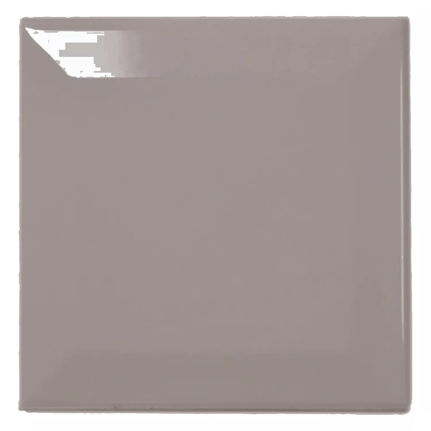 Ladrilho do metrô Cinza Brilhante 10x10 cm Faceta Catarina Plata