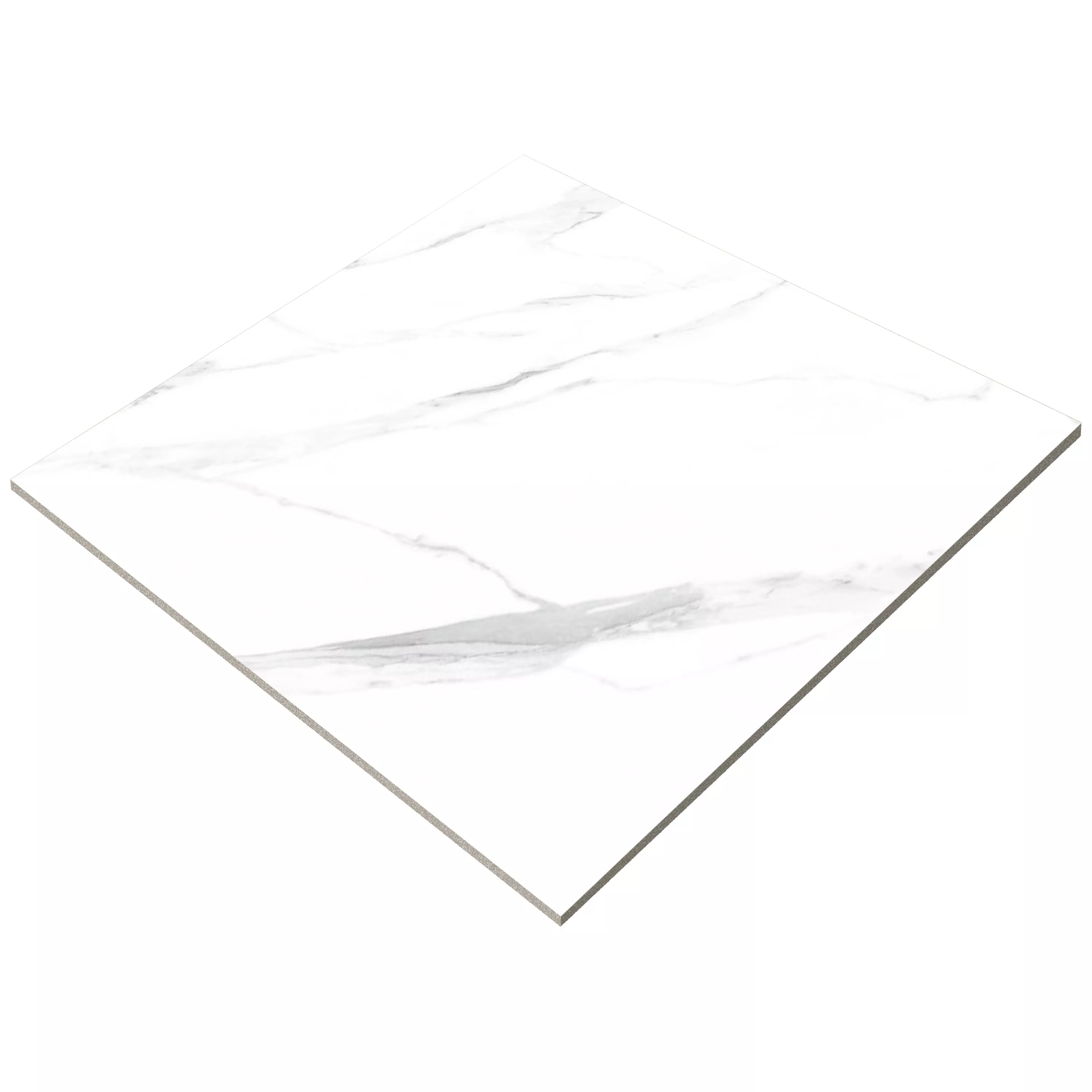 Amostra Ladrilhos Serenity Aparência de Mármore Polido Branco 60x60cm