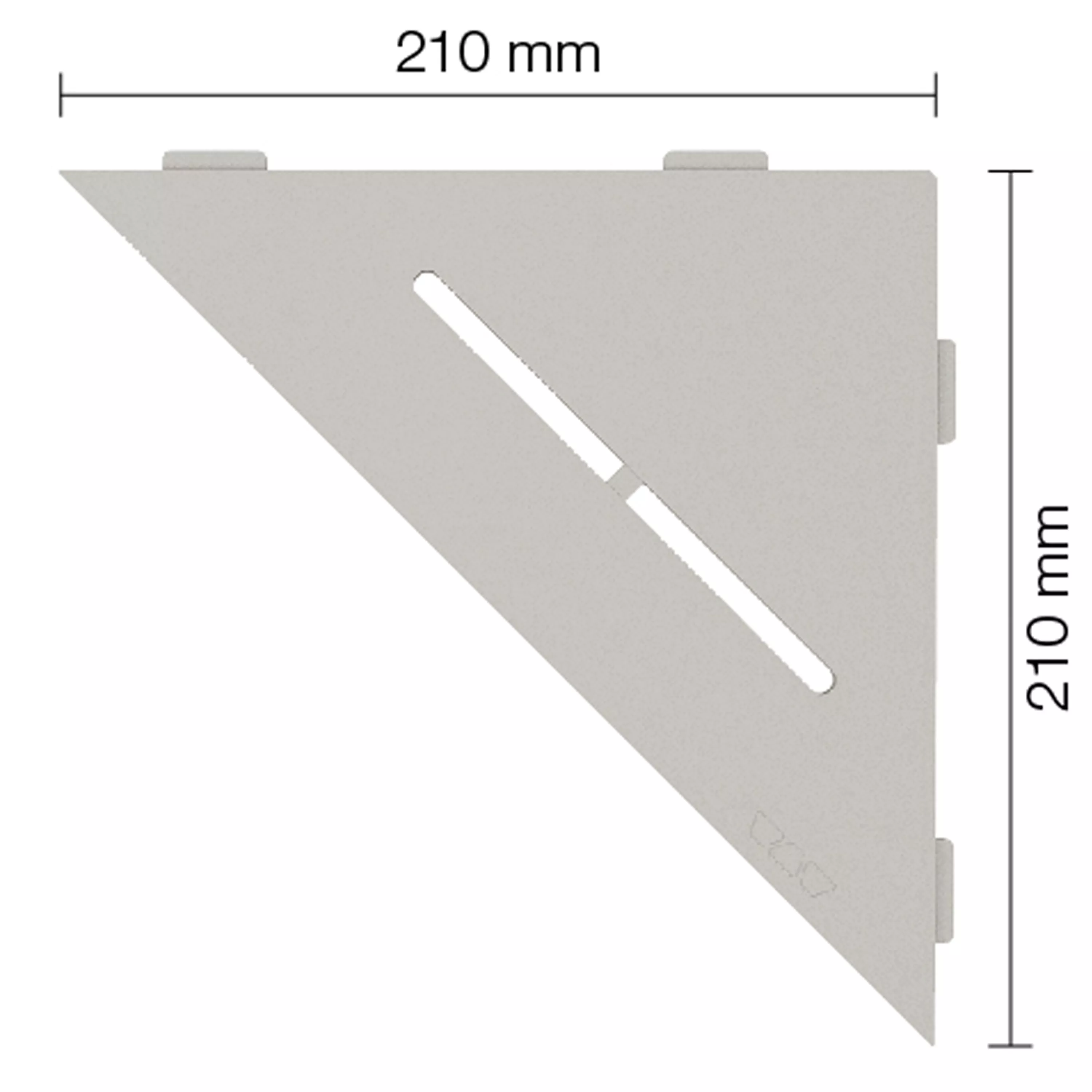 Prateleira de chuveiro prateleira de parede Schlüter triângulo 21x21cm bege puro cinza