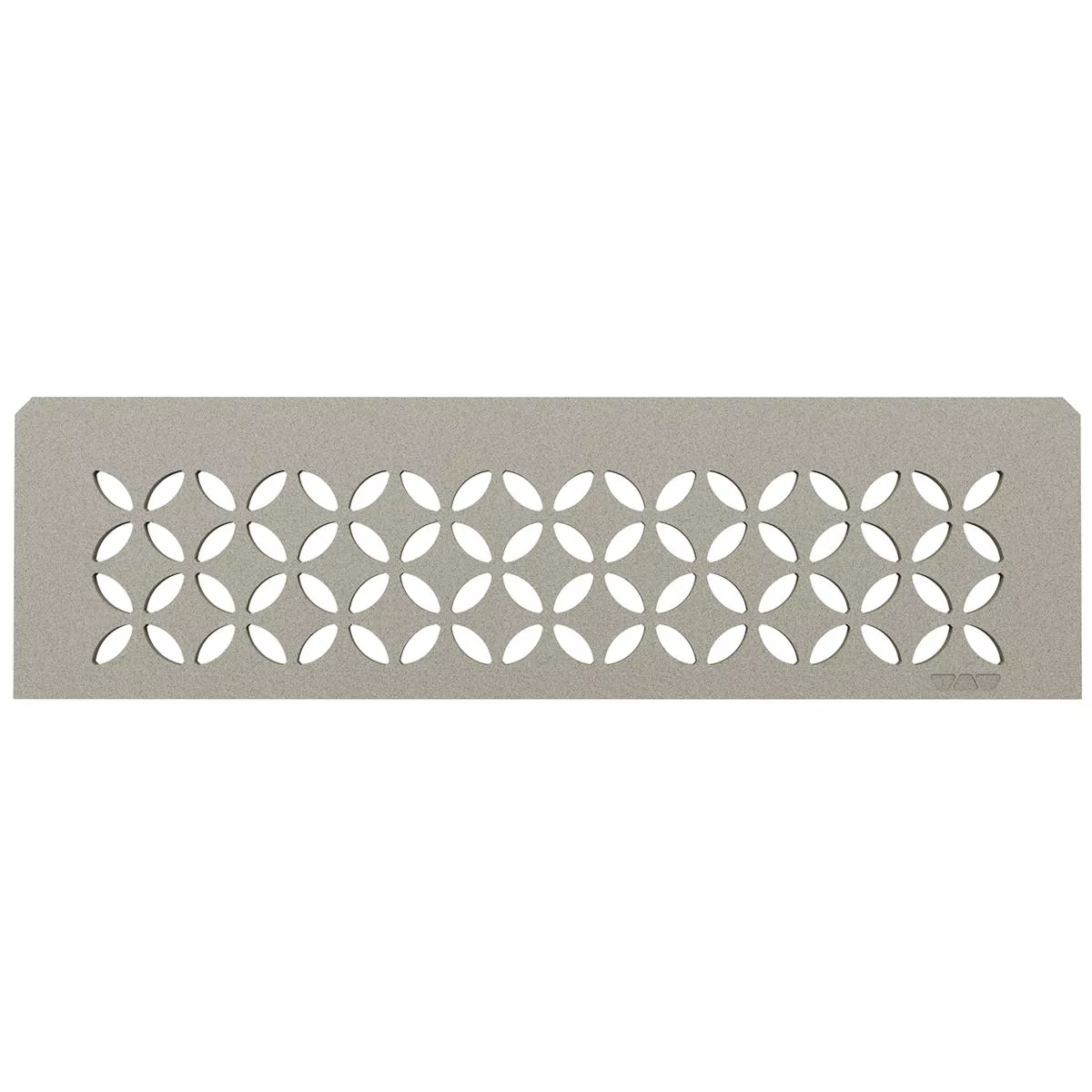 Nicho de parede retangular Schlüter 30x8,7cm com estampa floral cinza