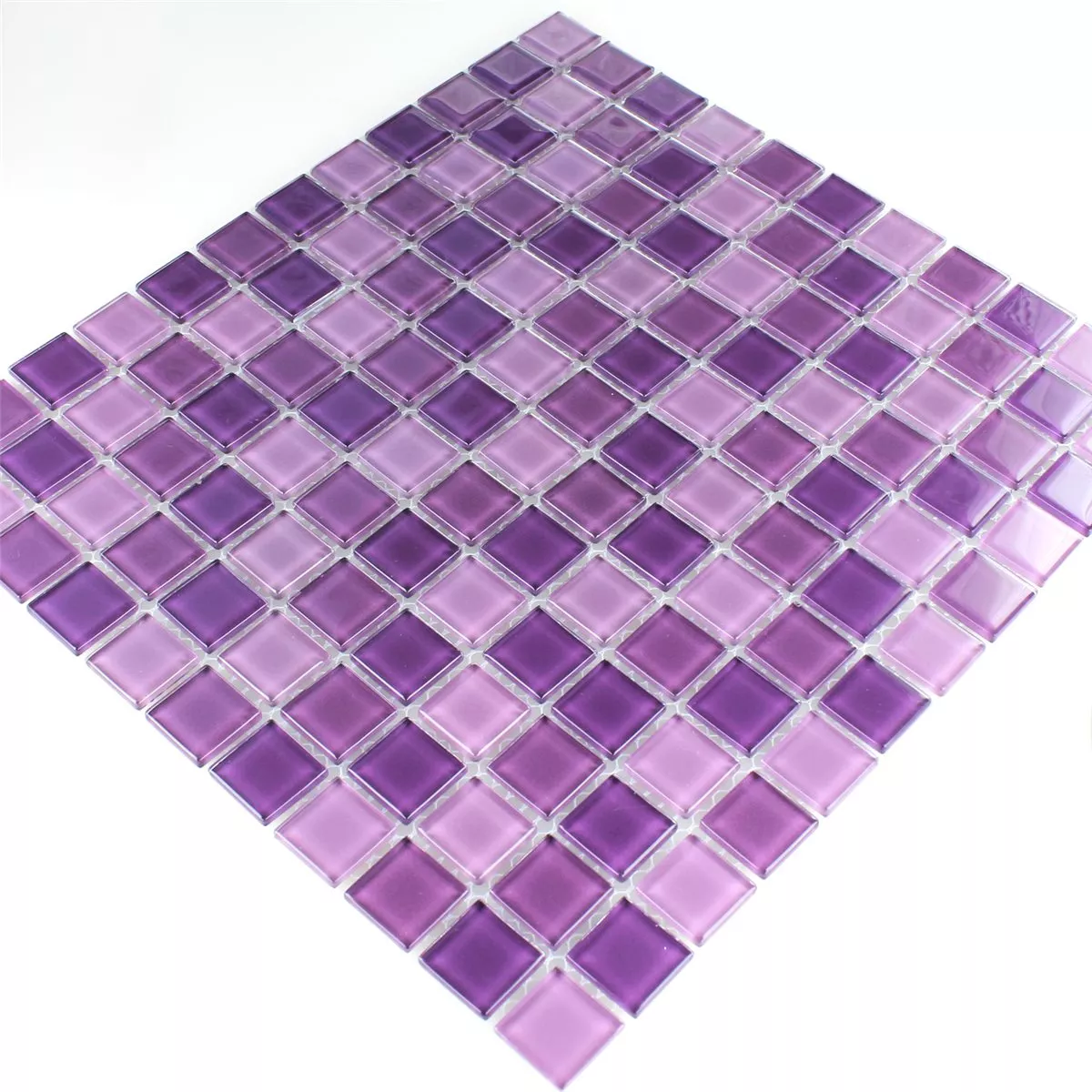 Mosaico De Vidro Azulejos Roxa Mix 25x25x4mm