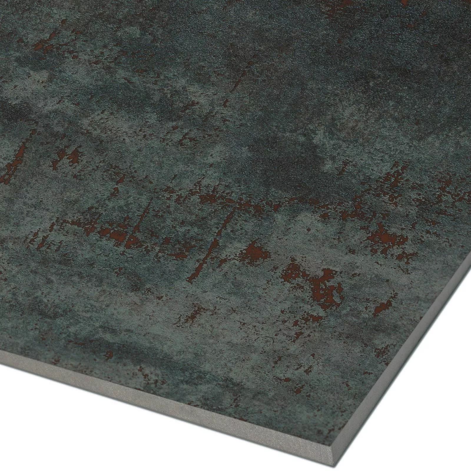 Padrão Ladrilhos Phantom Aparência de Metal Parcialmente Polido Sea Green 60x120cm