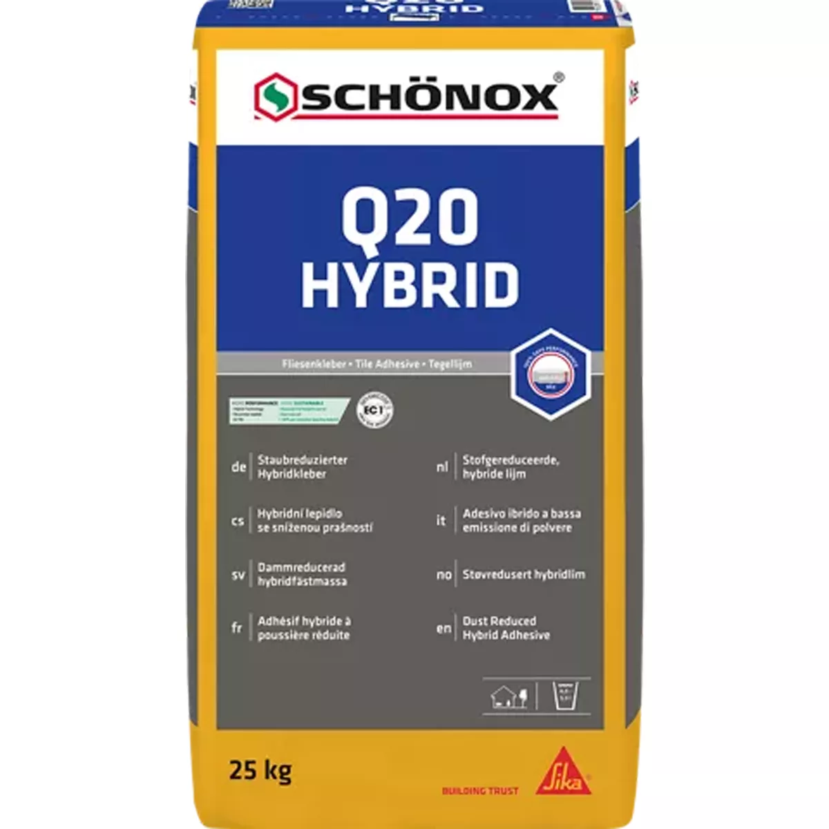 Adesivo para azulejos Schönox Q20 Hyprid 25 kg