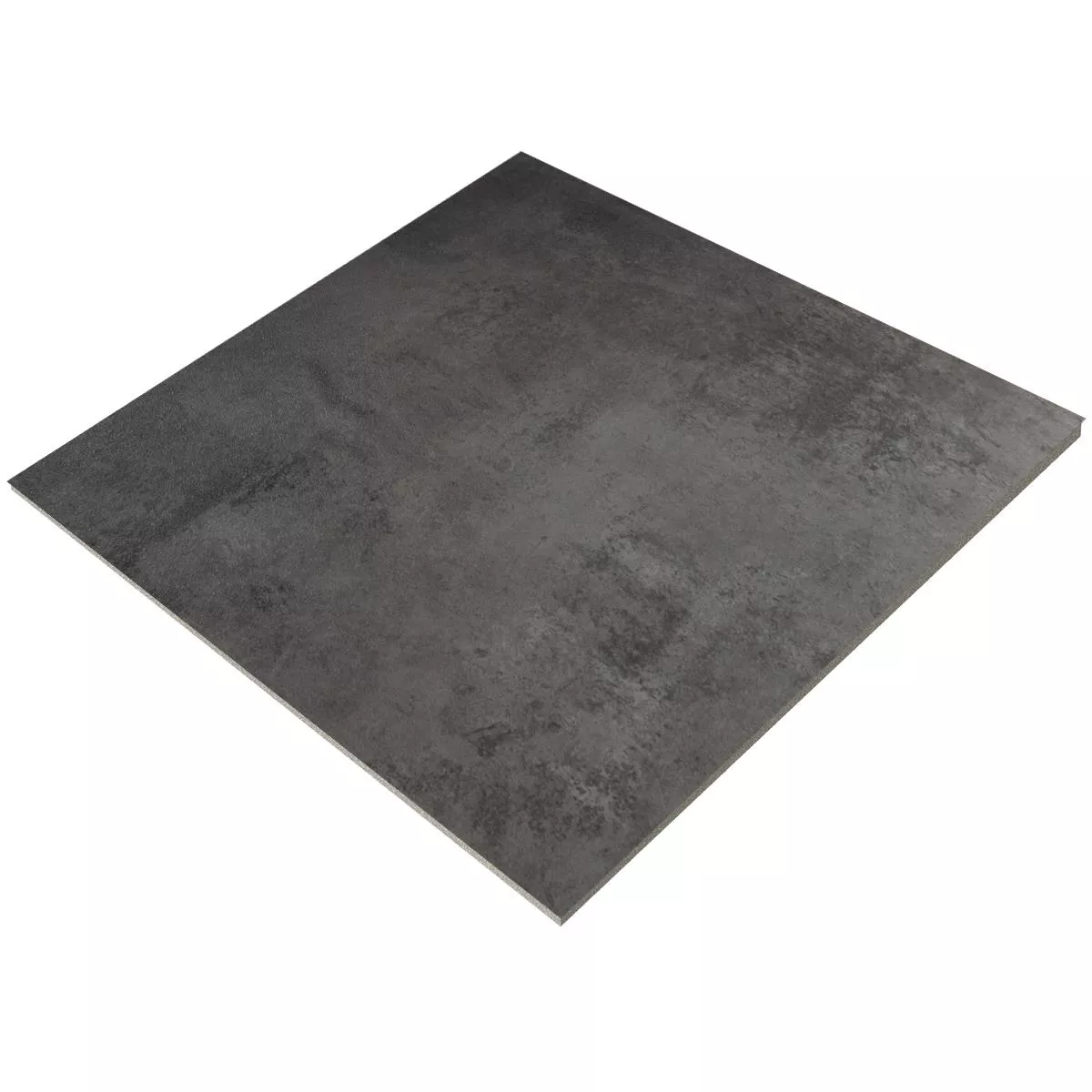 Ladrilho Oyama Aparência de Metal 60x60cm Cinza Escuro