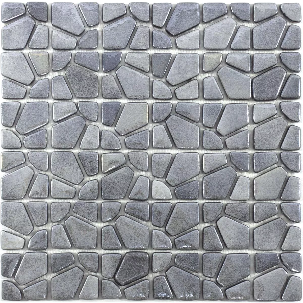 Padrão de Mosaico De Vidro Azulejos Amora Cinza