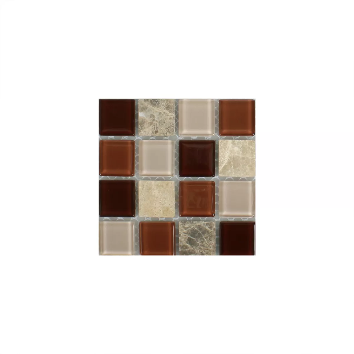 Padrão de Azulejo Mosaico Balios Bege Marrom Emperador