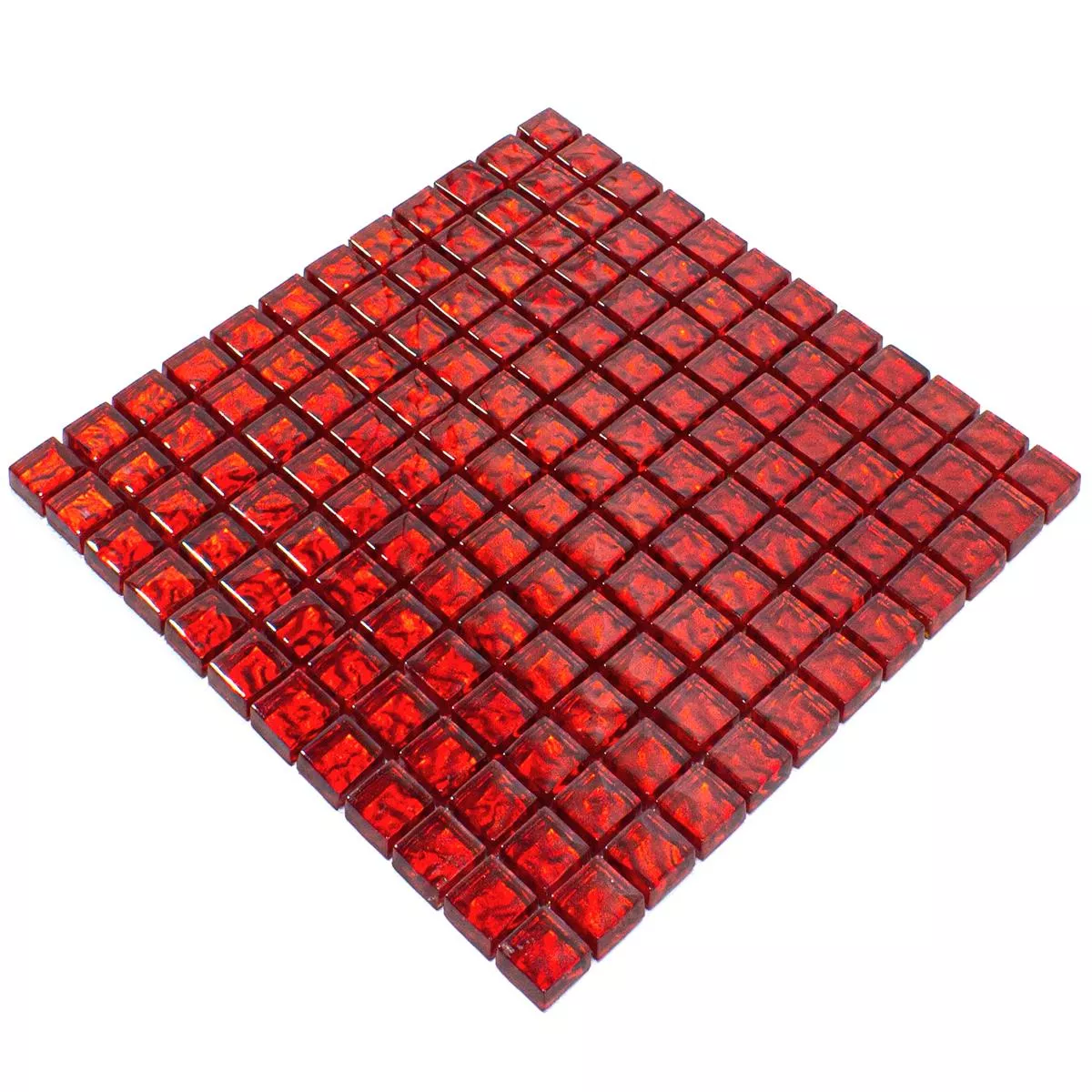 Mosaico De Vidro Azulejos Santa Cruz Estruturada Vermelho