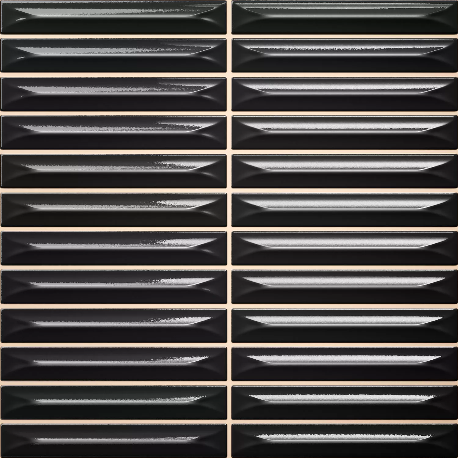 Bevel Preto Brilhante Haste 20x20 cm