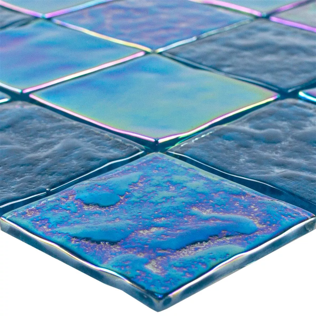 Mosaico De Vidro Azulejos Efeito Madrepérola Carlos Azul 48 Mosaico De Vidro Azulejos Efeito Madrepérola Carlos Azul 48