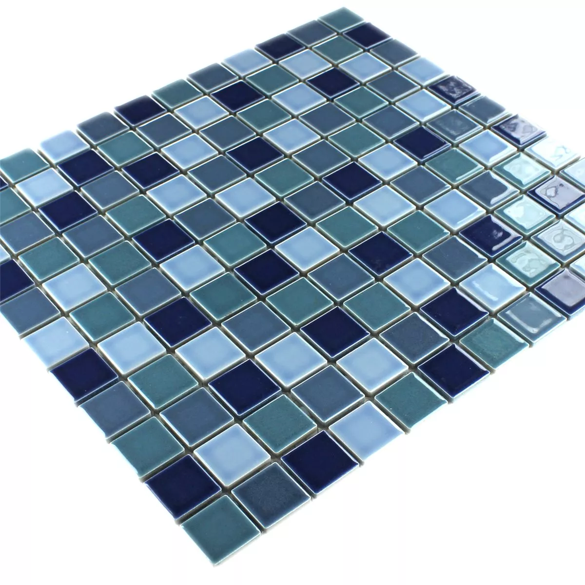 Cerâmica Azulejo Mosaico Bodaway Azul Mix Brilhante