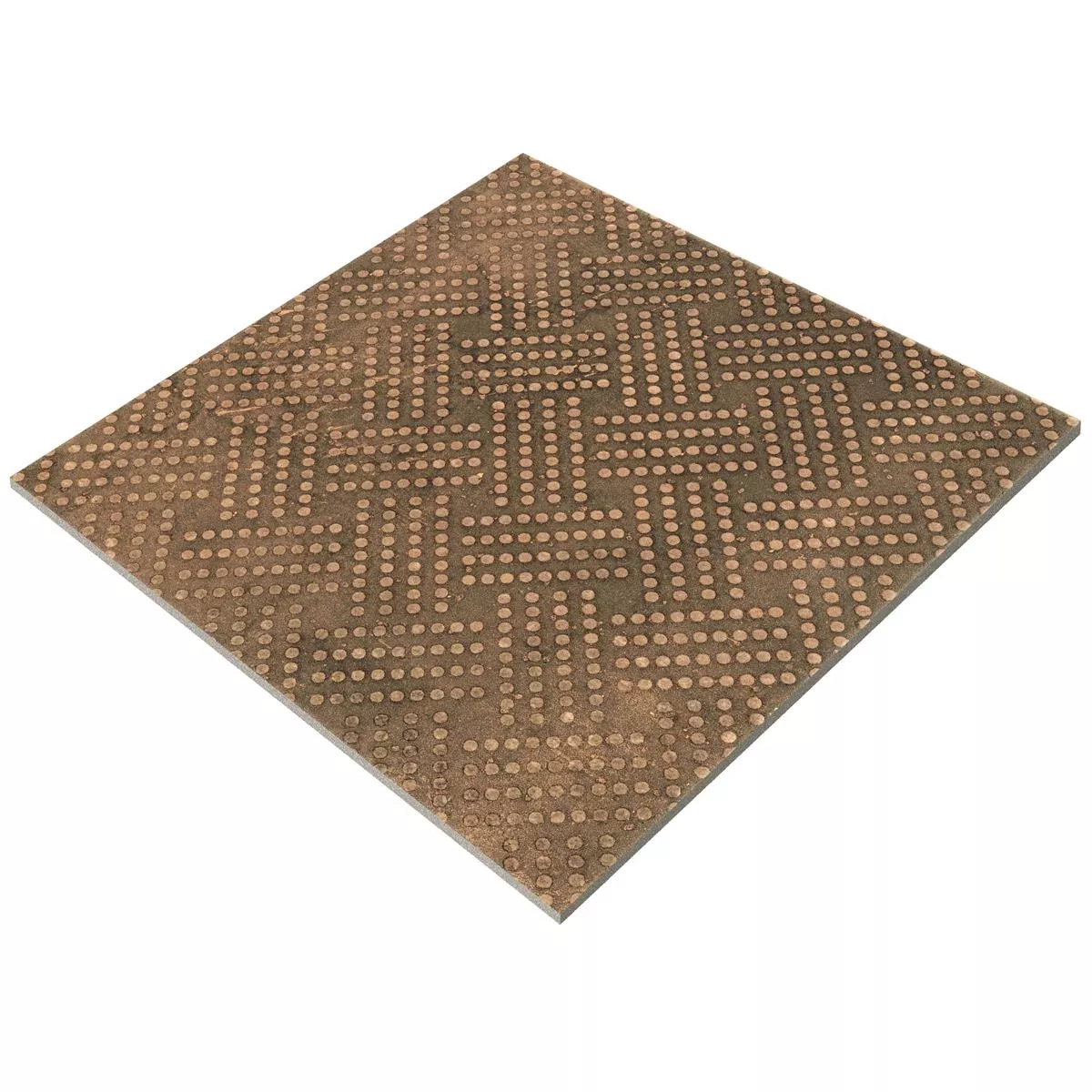 Ladrilhos Chicago Aparência de Metal Bronze R9 - 18,5x18,5cm - 1