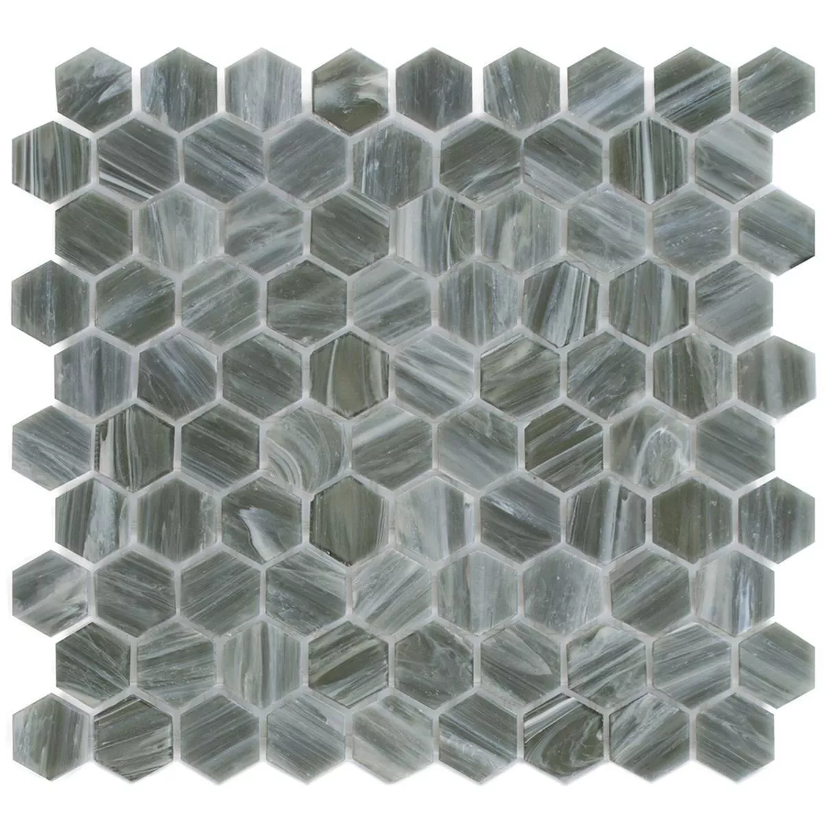 Mosaico De Vidro Azulejos Trend-Vi Hexagonal 216 Cinza
