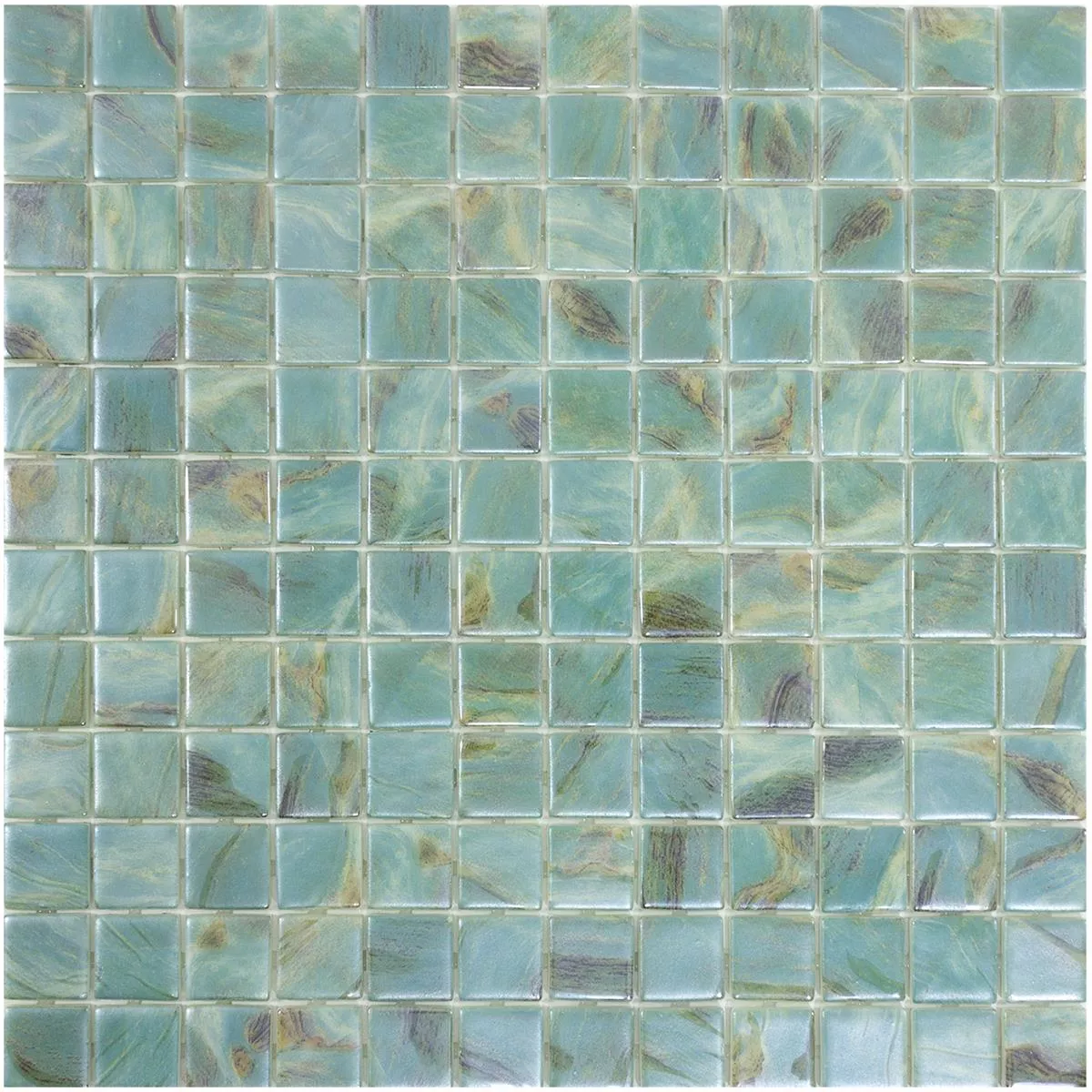 Vidro Piscina Pool Mosaico Alassio Turquesa 25