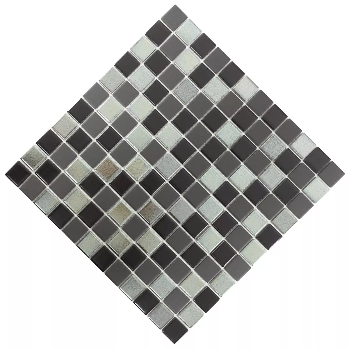 Cerâmica Azulejo Mosaico Moonstone Preto Cinza