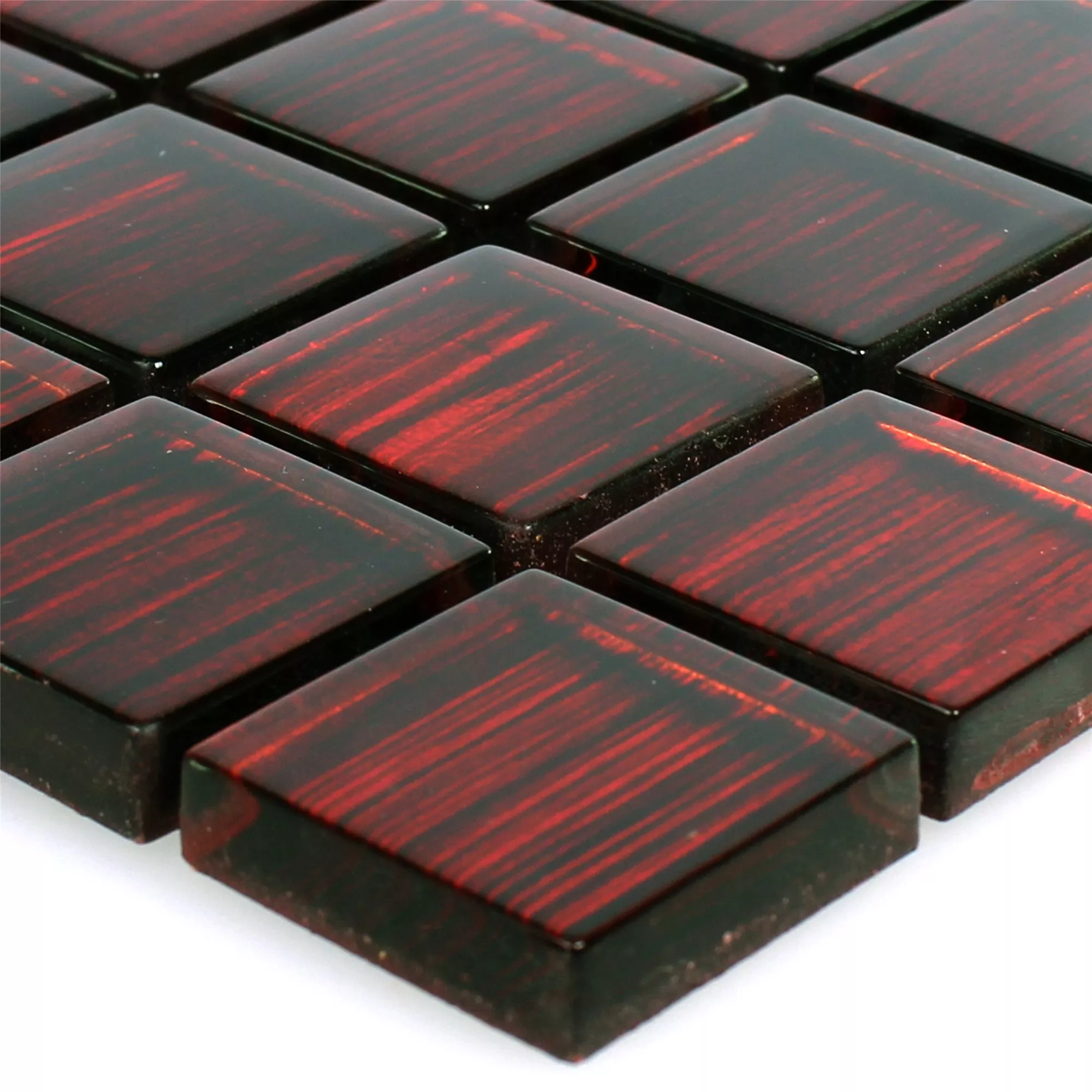 Padrão de Mosaico De Vidro Azulejos Tradition Vermelho escuro