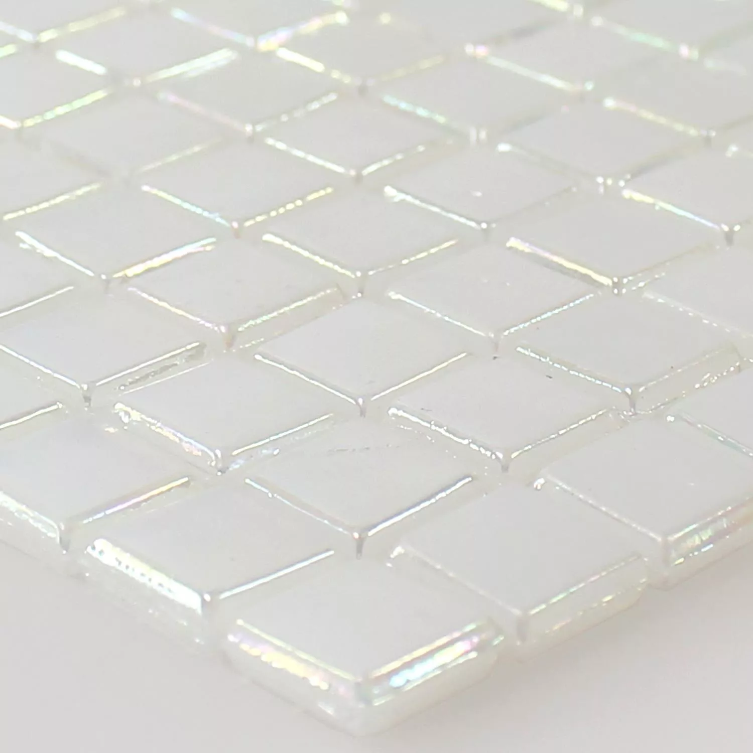 Padrão de Mosaico De Vidro Azulejos Efeito Madrepérola Branco Bege