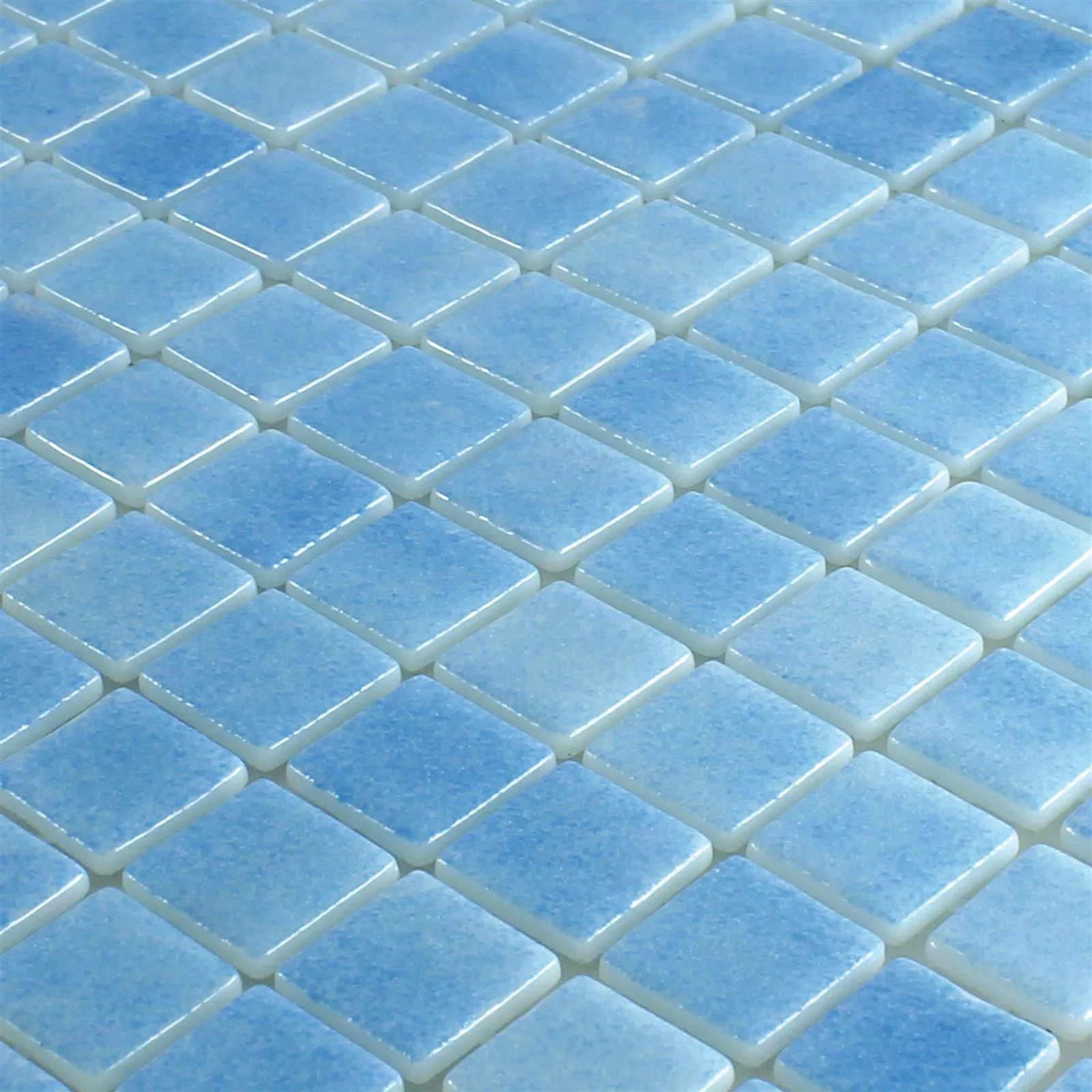 Vidro Piscina Pool Mosaico Lagune R11C Azul Claro