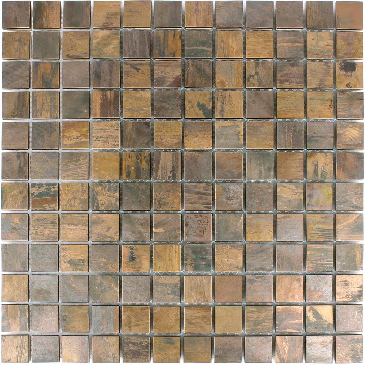 Metal Cobre Azulejo Mosaico Myron Quadrada