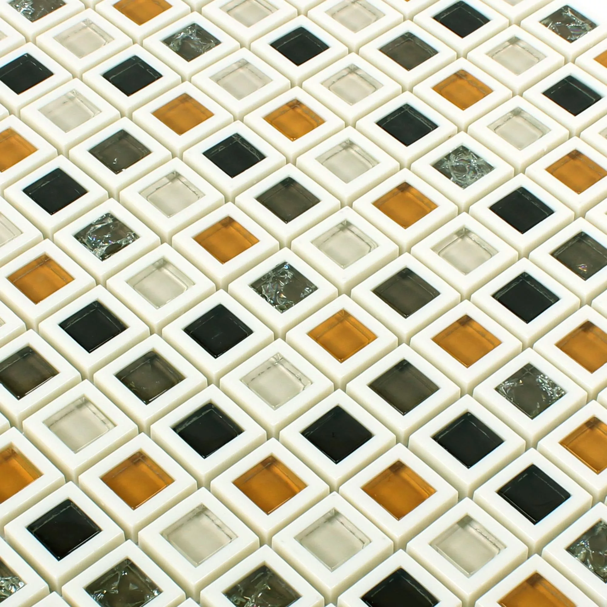 Padrão de Vidro Plástico Mosaico Anatolia Marrom