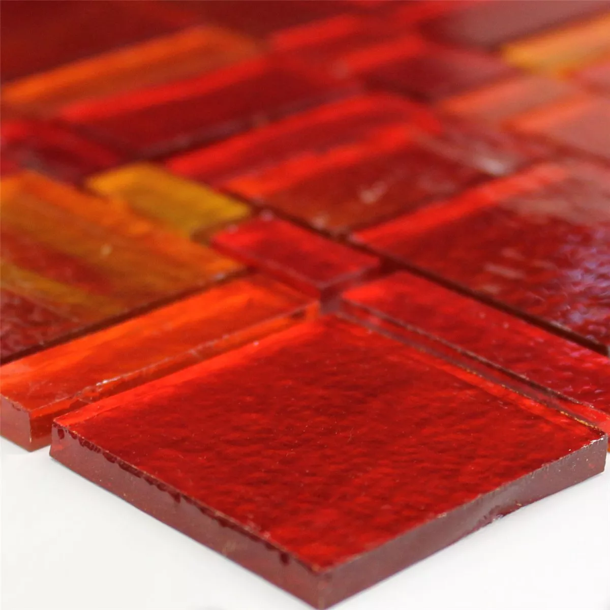 Ladrilhos De Vidro Trend Reciclando Mosaico Liberty Red