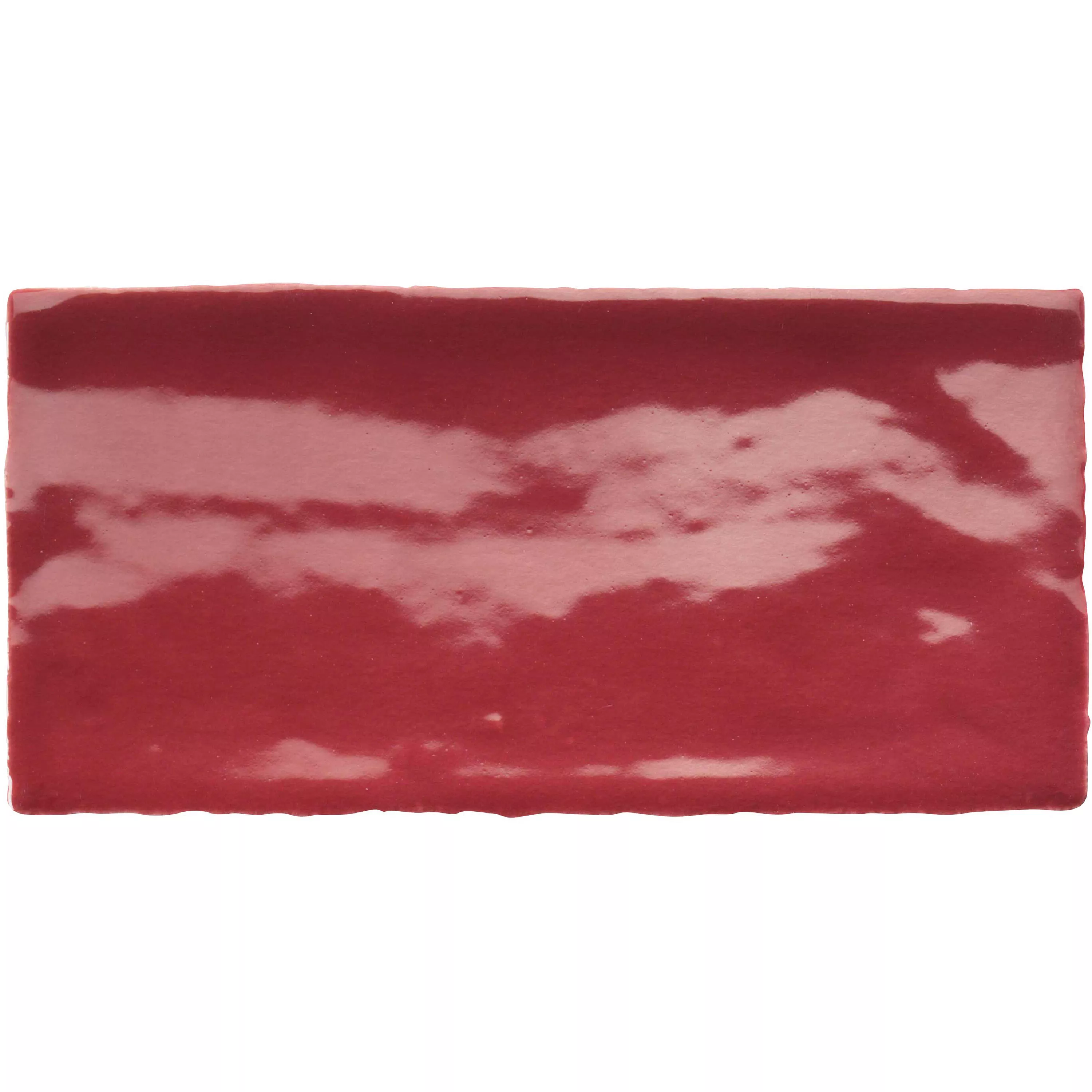 Azulejo Algier Feito à Mão 7,5x15cm Vinho vermelho