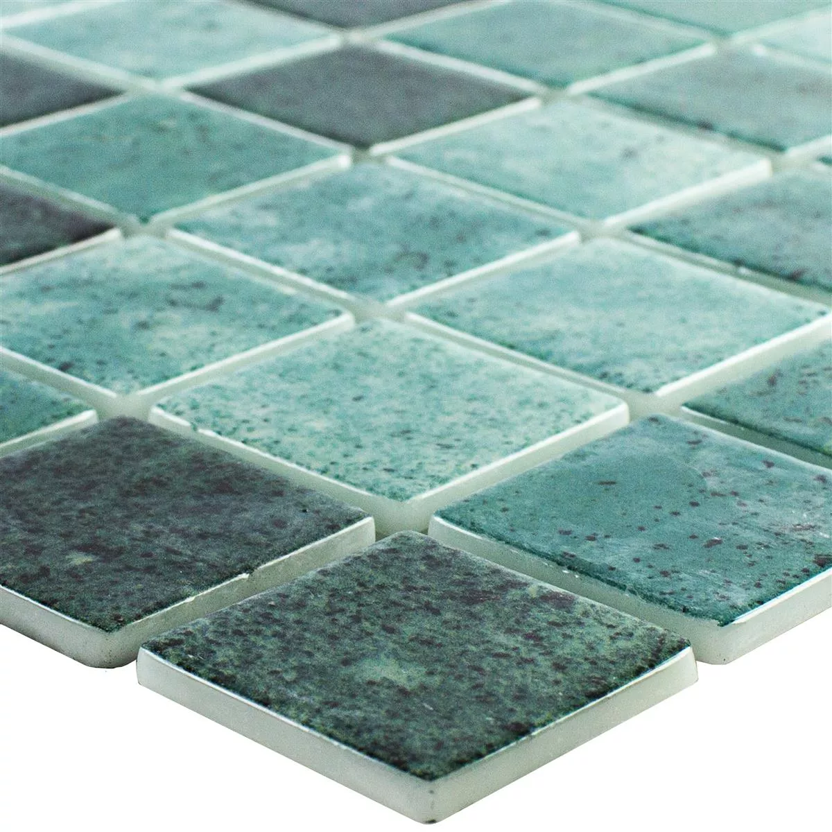Mosaico de Piscina de Vidro Baltic Verde 38x38mm